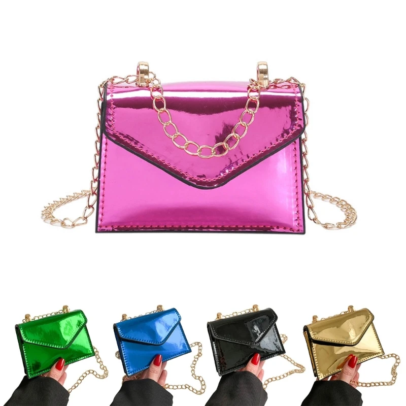 

Fashionable PU Chain Shoulder Bag Mini Crossbody Coin for Women and Girls E74B