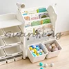 Kids Toy Storage Organizer Bookshelf 14 Bins Pull-Out Drawers Multipurpose Shelf for Toddlers Organize Toys Room Furniture 4