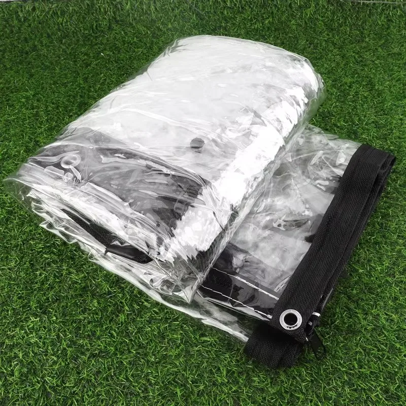 Anpassbares, transparentes, wasserdichtes PVC-Tuch, verdickte, klare Plane, robuste Leinwand, regensicherer Segel-LKW-Regenschutz für den Außenbereich – Detail 11