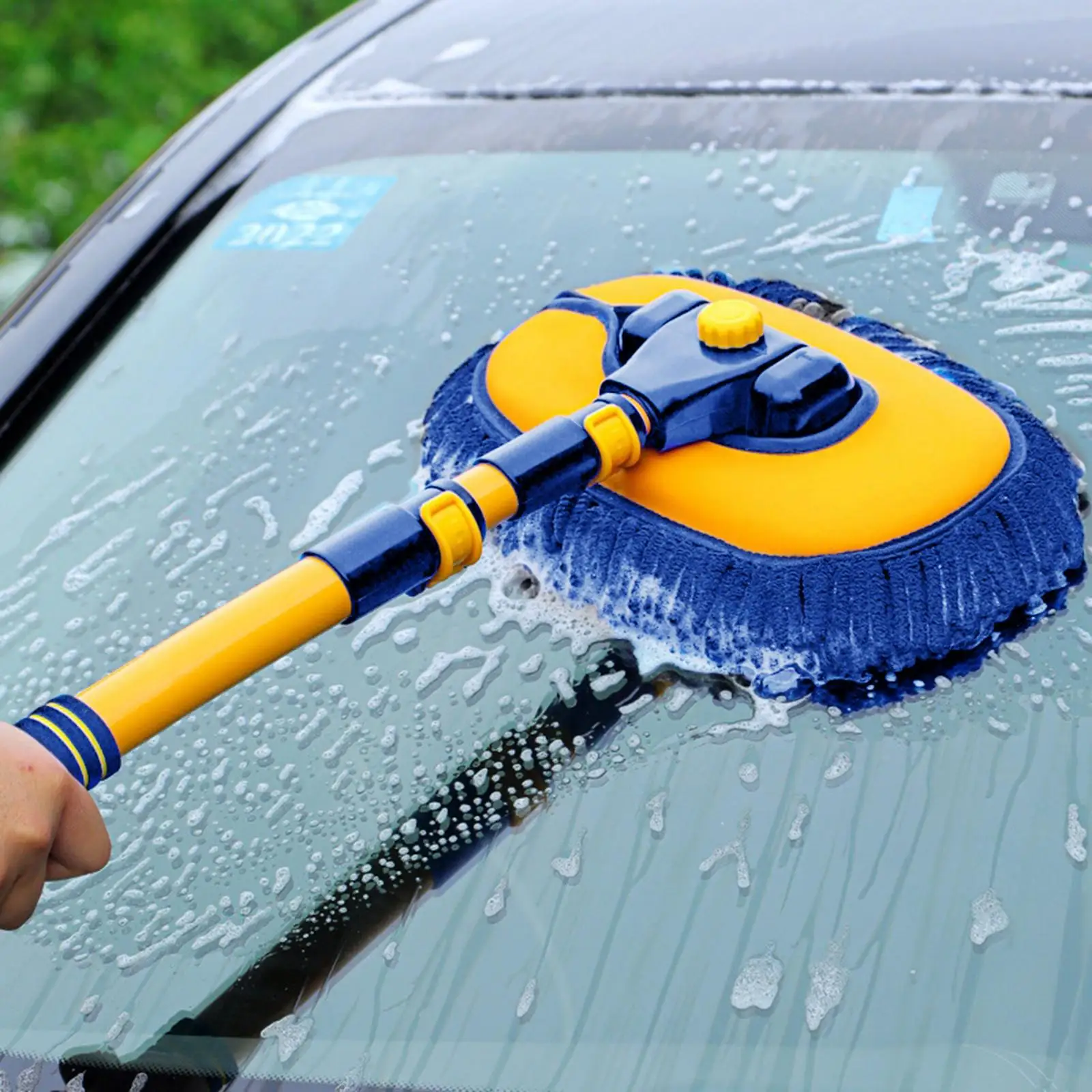 Balai serpillière télescopique pour lavage de voiture, sans