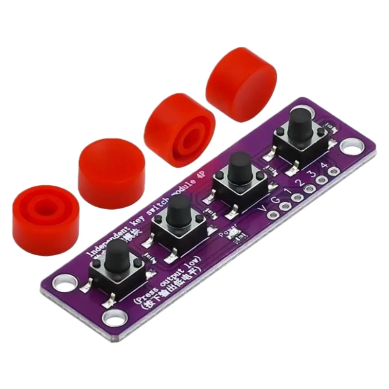 The 4-button switch module is compatible with Arduino development ...