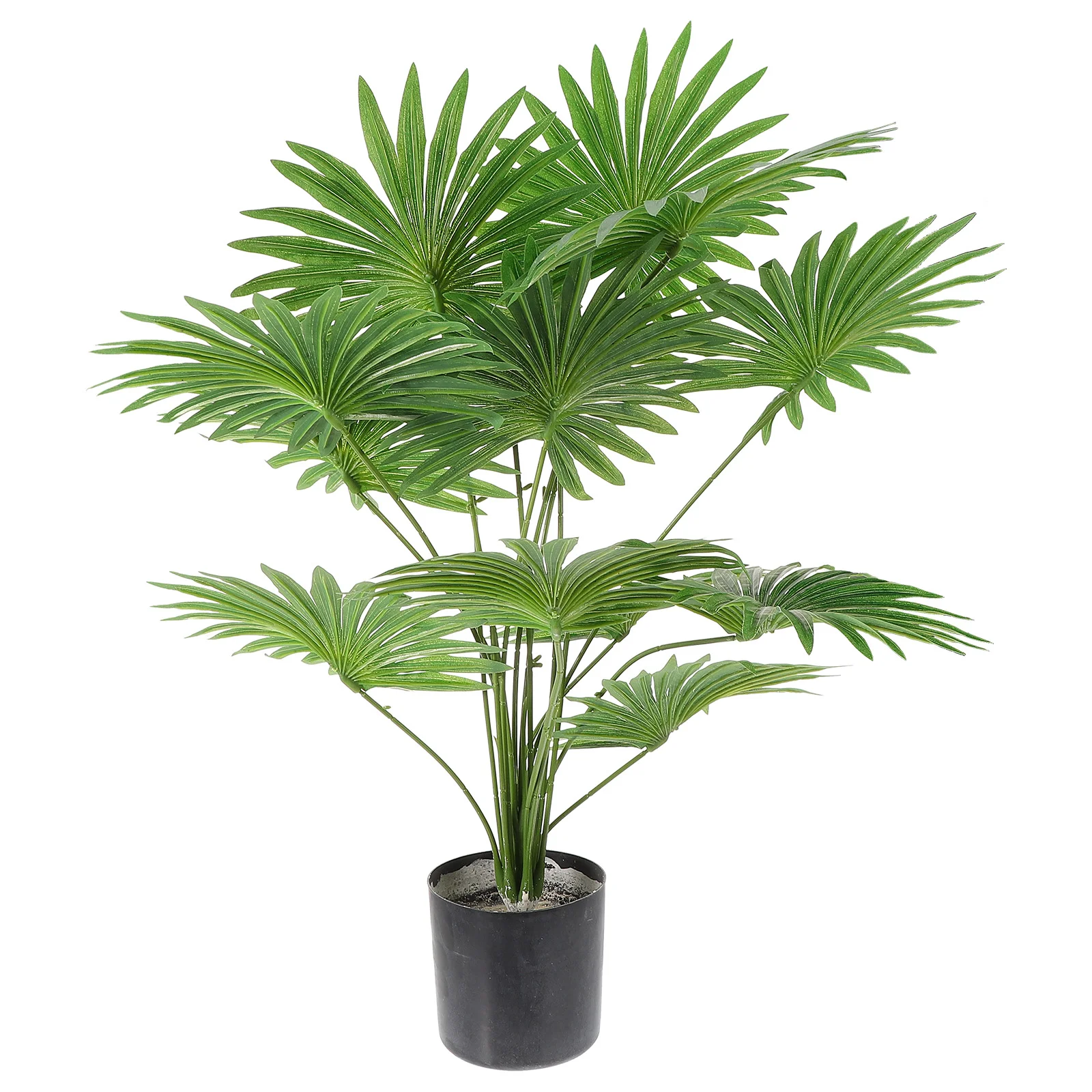 

Simulation Small Fan Sunflower Realistic Faux Potted Plants Artificial in Fake Indoor Palm Vivid Ornament Plastic Bonsai