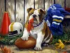 46*28cm Jigsaw Puzzles 500 Pieces Paper Puzzle Landscape Oil Painting Art Decompression Toys For Adults Family Games Ragby Dogs 1