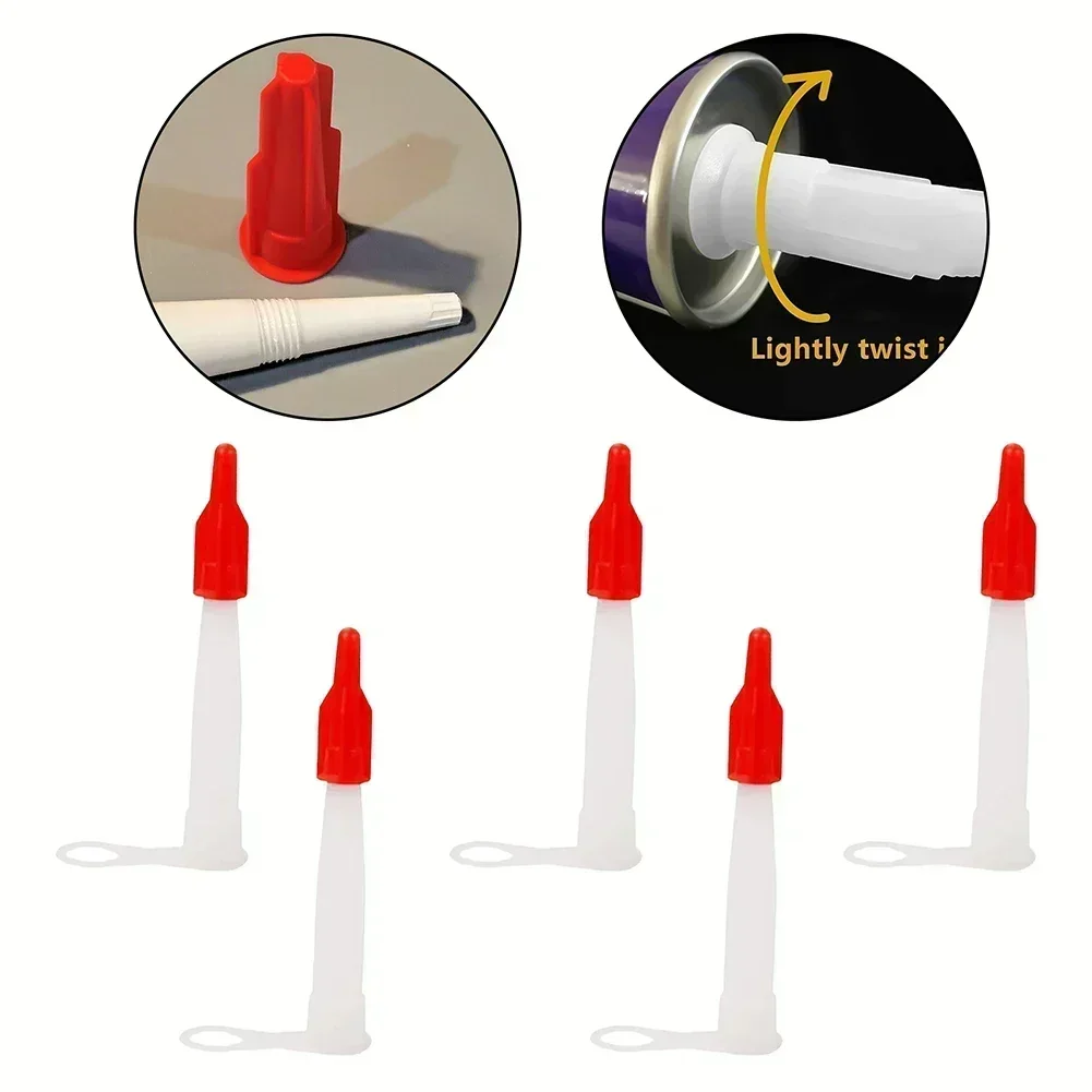 15PCS Caulking Nozzles With Spout Screw Cover Silicone Tube Spout Cover Resealable Mastic Box Replacement Kit Sealant Tool