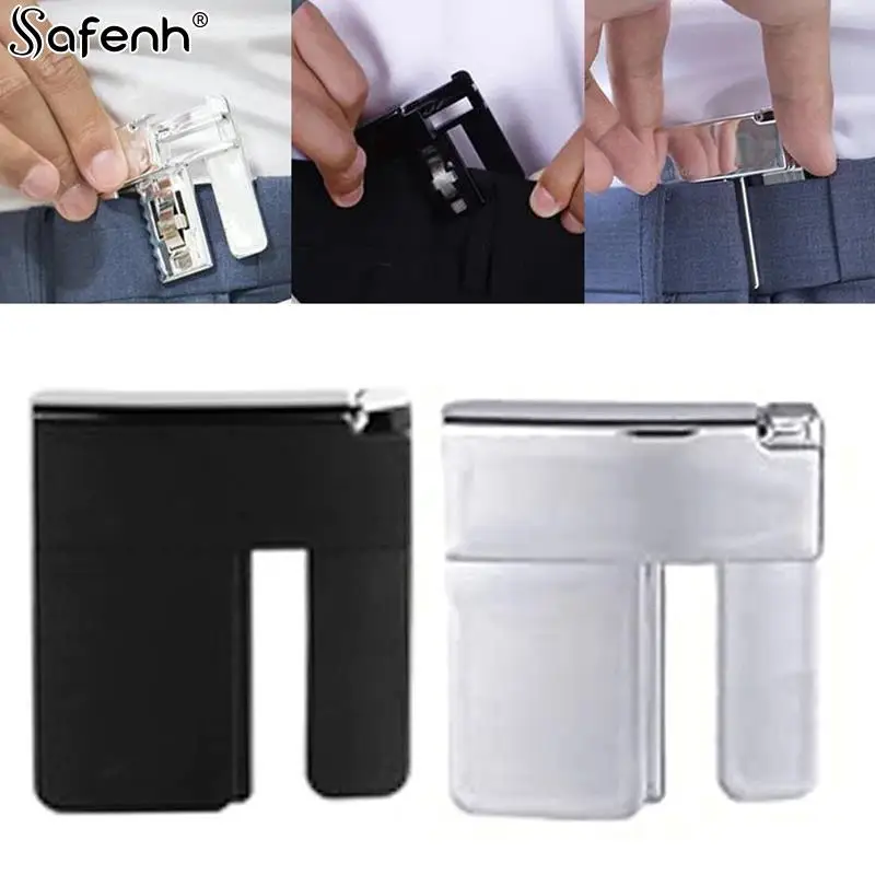 

Unisex Pants Waist Clip Elastic Waistband Clamps Loose Jeans Trousers Sweatpants Tightener Attachment Clothing Adjuster Gifts