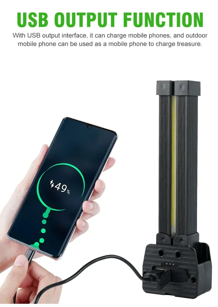 Ficklampa på metallyta som visar magnetgrepp