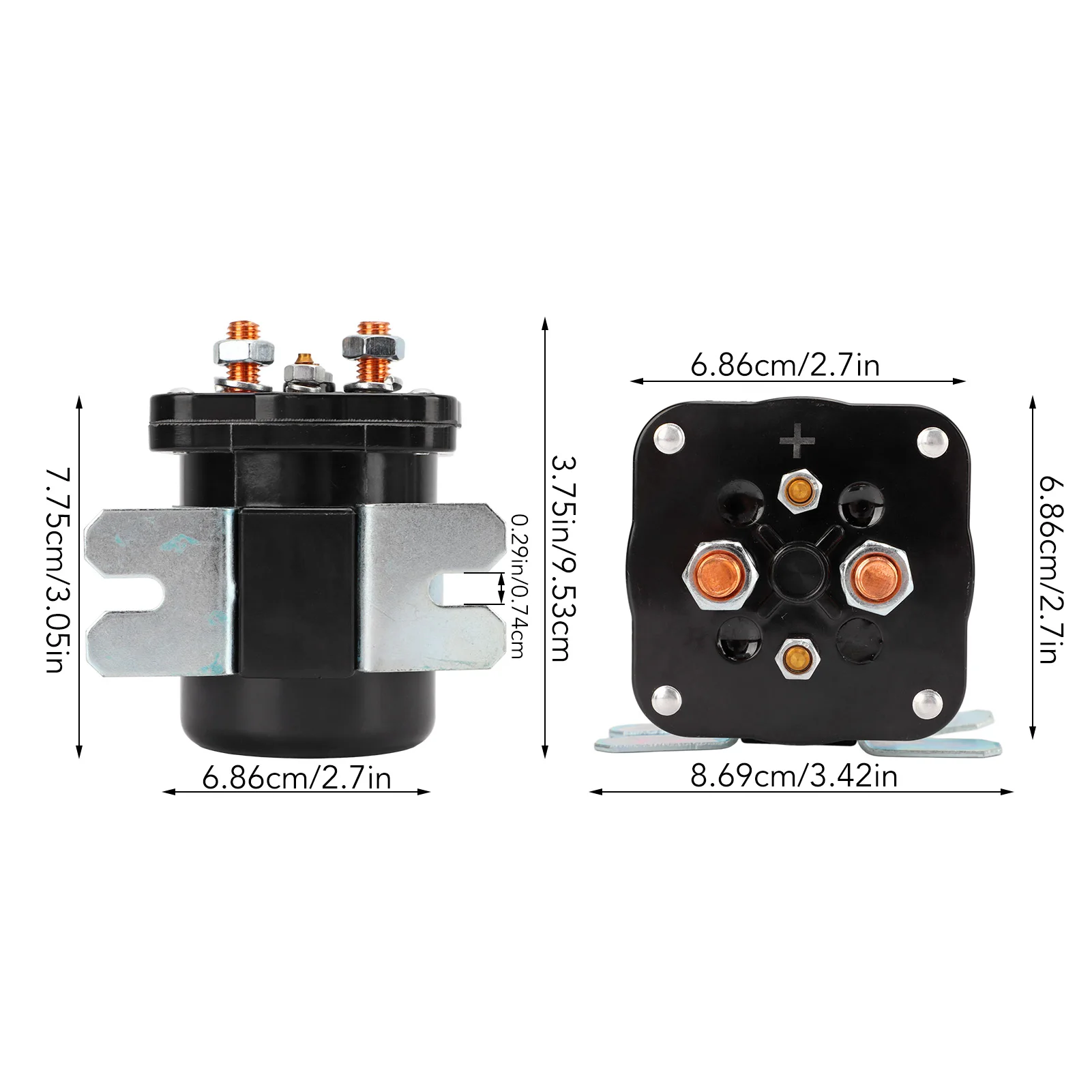 Solenoid Power Relay 586-105111 12V 200 Amp Starter Contactor Solenoid Valve Replacement for WHITE RODGERS solenoid power relay