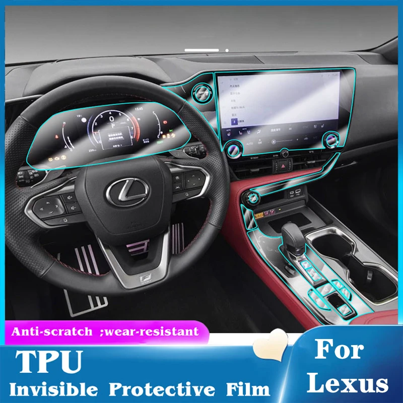 

Car Door Center Console Media Dashboard Navigation TPU Anti-scratch Protector Film Accessories For Lexus NX 2022 Car Interior