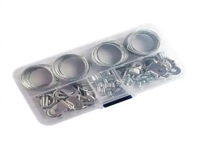 31KA 124PCS/SET прочный проволочный веревочный набор металлический пакет для висящих