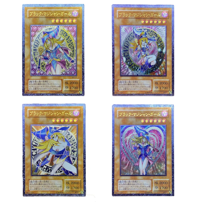 

5Pcs New Anime Cartoon Yu Gi Oh Card Diy Black Magician Girl Collection Card Thick Flash Birthday Gift Anime Peripherals