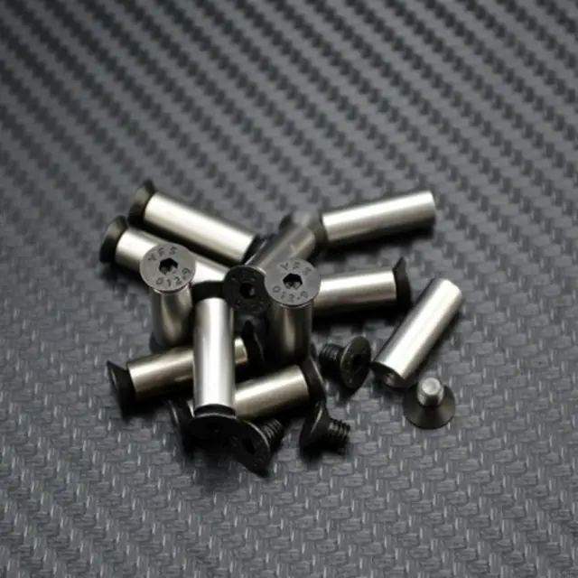 10pcs/lot Knife Handle Bolt Rivets Scale Screw Fastener Nut YFS Flat Hex Head Knives Fastening DIY Material Alloy 2