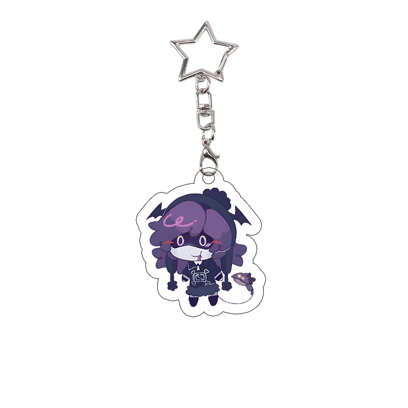 Cute Anime Charm - Acrylic Keychain with Star Chain Pendant - Festival Gift