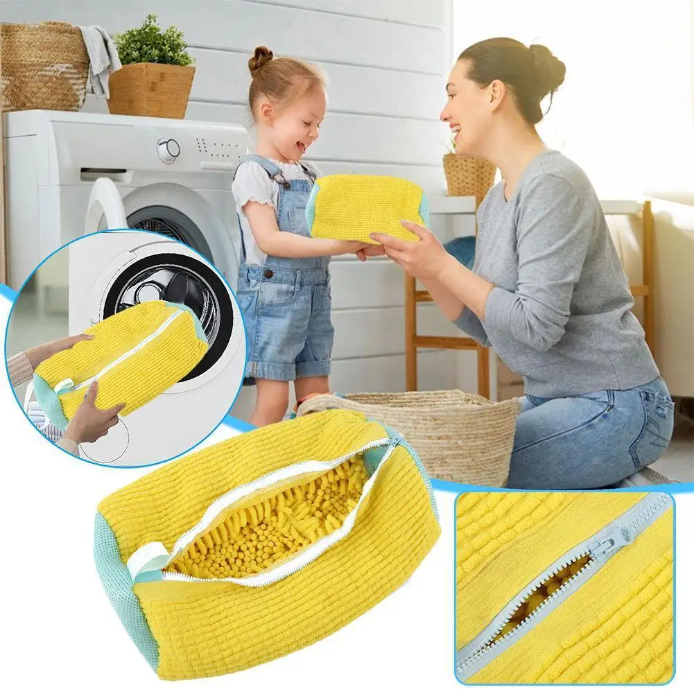 

Lazy Person Shoe Washing And Shoe Bag Cylindrical Machine Storage Polyester Zipper Shoe Bag Washing Laundry Cott H4n0