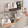 Bathroom No Punching Beech Shelf Wall-Mounted Kitchen Storage Shelves Waterproof And Moisture-Proof Bathroom Kitchen Accessories 3