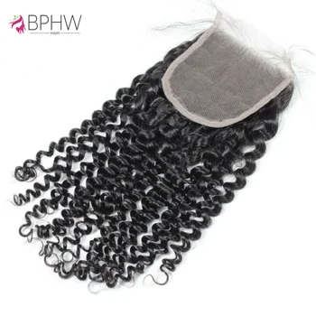 Chiusura 4x4 in capelli umani 12A, 20 pollici, ricci crespi, per donna, con baby hair, trasparente, frontale in pizzo, capelli umani brasiliani