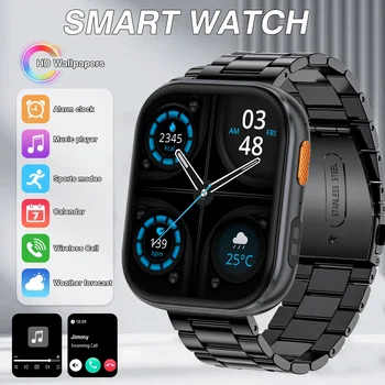 2026 1000mAh Super Capacity Battery Adult Men Smart Watch 2.04 HD Large Screen Bluetooth Call IP68 Waterproof SmartWatch Sports 1