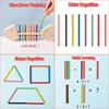 Montessori Color Matching Sensory Toys Wooden Balance Stick Fine Training Game Puzzle Toy For Boys Girls Birthday Christmas Gift 3