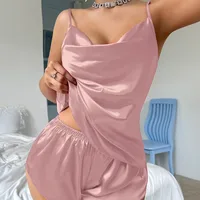 Robe Camisole dos nu Sexy pour femmes, nouveau Style d'été, chemise de nuit en fausse soie glacée, confortable et respirante 6