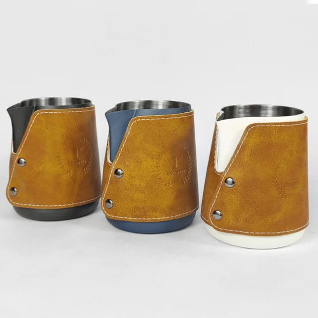 400 Ml Rozsdamentes Acél Kávé Húzott Virágpohár Bőrkabát Tej Hab Csésze Dombornyomott Készülék - Image 5