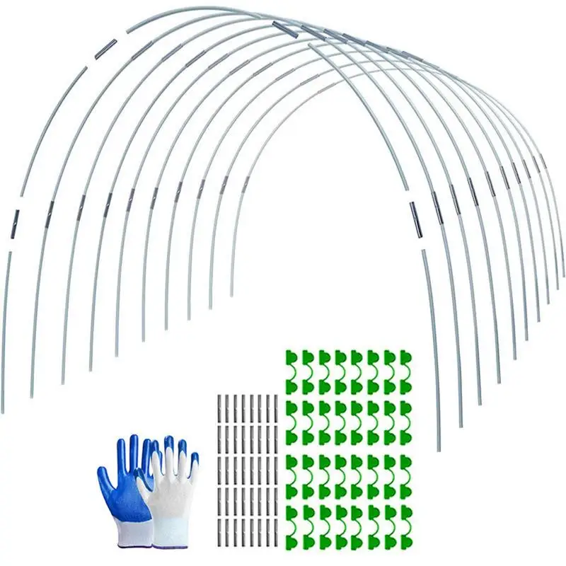 

Greenhouse Hoops Garden Hoops Row Cover Greenhouse Frame Garden Hoops 17 Inch DIY Row Cover Hoops Connectors Gardening Clamps
