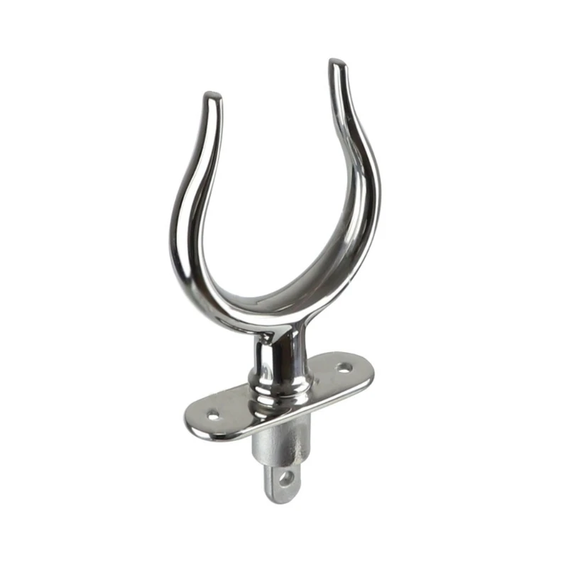 Boat Stainless Steel Rowlock Side Mount Line Oarlock Socket Marine Yacht Highly-polished Rowlock Easy Installation rb 20 stainless steel adjustable angle rb20 mini car mobile radio antenna mount bracket clip adapter for car radio transceiver