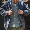 Maden Retro Diamond Plaid Quilted Cotton Jacket for Men Double-sided Peach Skin Fabric Winter Thickened Warm Coat Soft Thermal 2