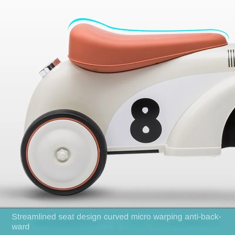 Children's Toddler Slide Outdoor Steering Wheel Limit Turning Anti-rollover Scooter Balance Car Early Education