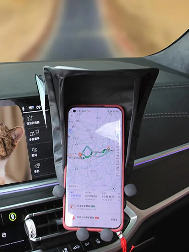 Parasole per telefono per auto Protezione solare per telefono cellulare per auto Ombrello per telefono per moto Accessori per auto antiscottatura per auto - immagine 2