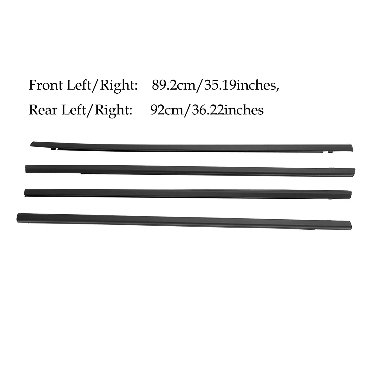 Car Outer Windows Rubber Weatherstrip 4PCS Waterproof Pressure Strip Sealing Belt Moulding Trim For Honda Civic window weatherstrip molding