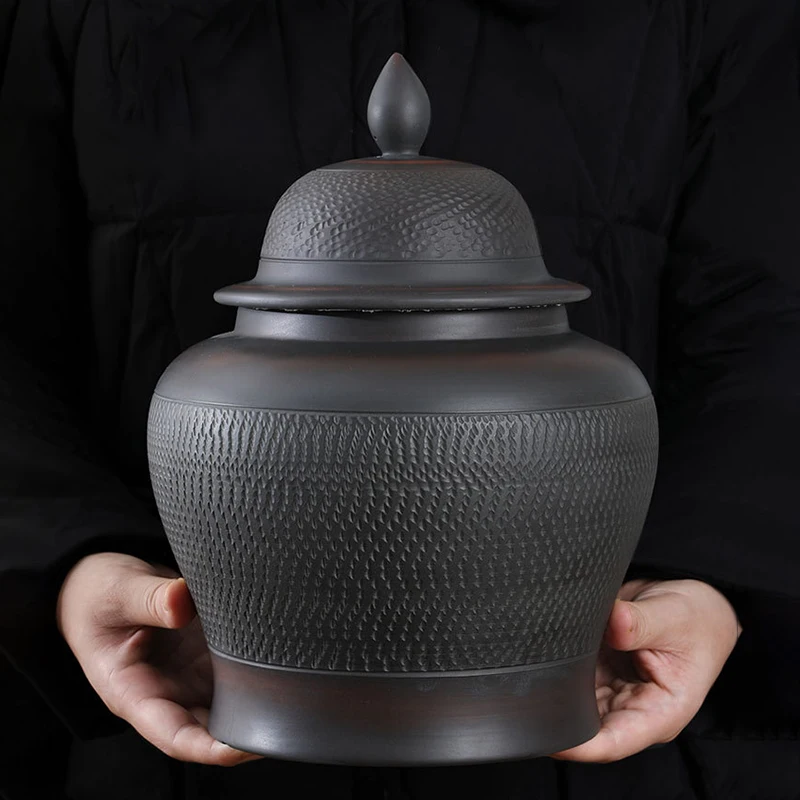 Handgemaakt 1500 Ml Huisdier Urn Keramische Hand Snijwerkproces Urn For