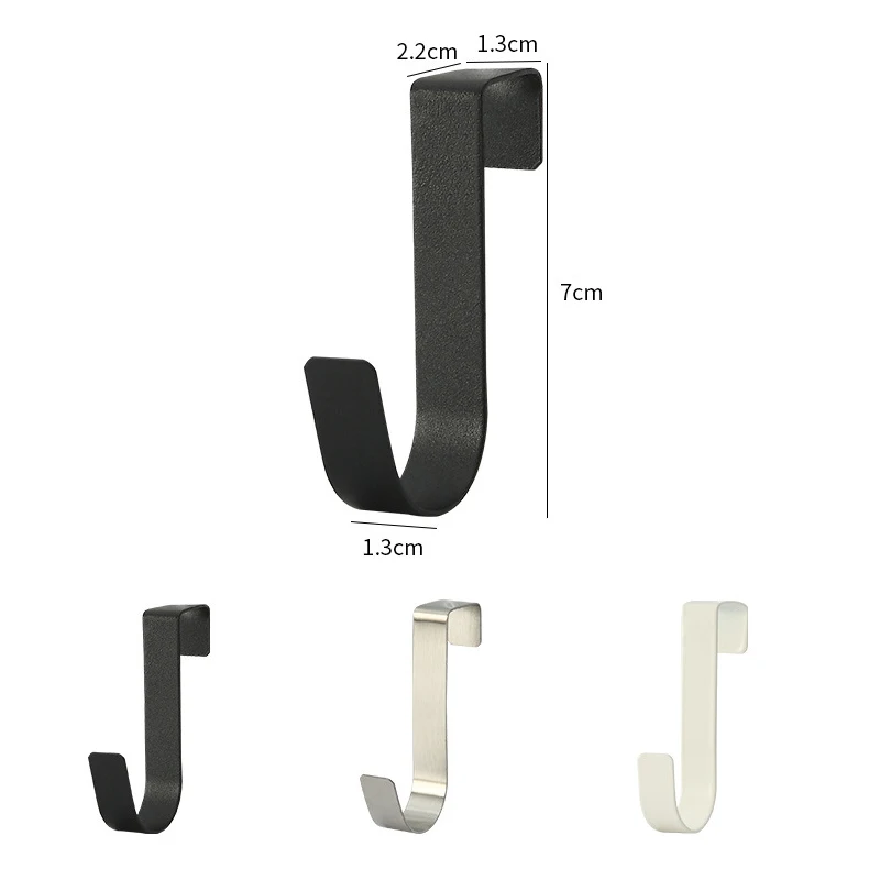 Metal Hooks Kitchen Cabinet Door Back Hook Bathroom Hanging Rack Clothes Coat Hat Towel Hanger Storage Hook Office Accessories