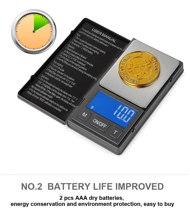 Jewelry Scales Weight Diamond Balance Kitchen Weighing Digital Pocket Mini Scale Bathroom 0.1g 500g