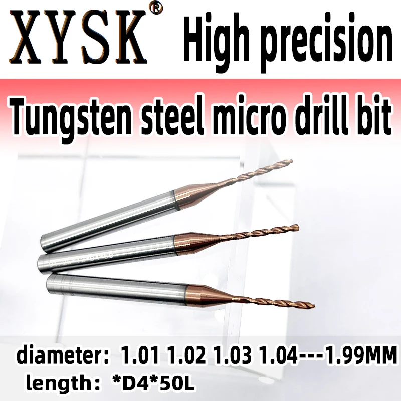 D6 텅스텐 스틸 고정 샹크 드릴 5.01 5.02 5.03 5.04 5.05 5.06 5.07 5.08 5.09 5.11 5.12-5.99 마이크로 직경 카바이드 소형 드릴 비트 외부 냉각 코팅 스틸 부품용