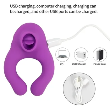 Cock Sleeve Rings Vibrator for Men Penis Massager Male Prostate Stimulation Sucking Sex Toys Couple Clitoris Stimulate Erotic 6