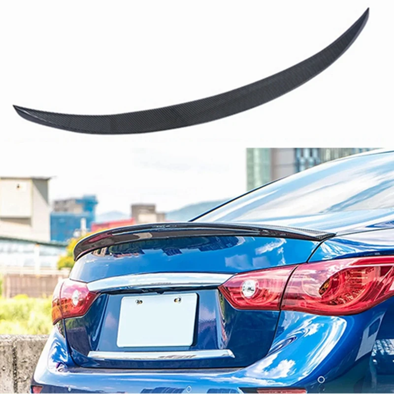 

FOR Infiniti Q50 Q50S Q50L US Style Carbon fiber Rear Spoiler Trunk wing 2014-2020 FRP Forged carbon