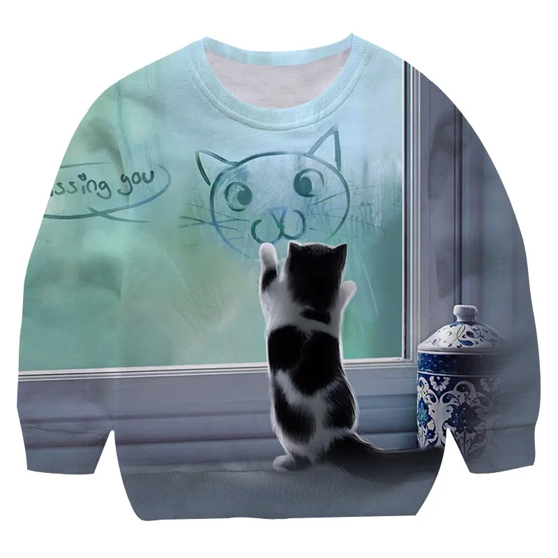 

Cartoon Cat Animal Pattern Sweatshirt 3d Printed Sweatshirts for Men and Women Pullovers Harajuku Unisex Tops