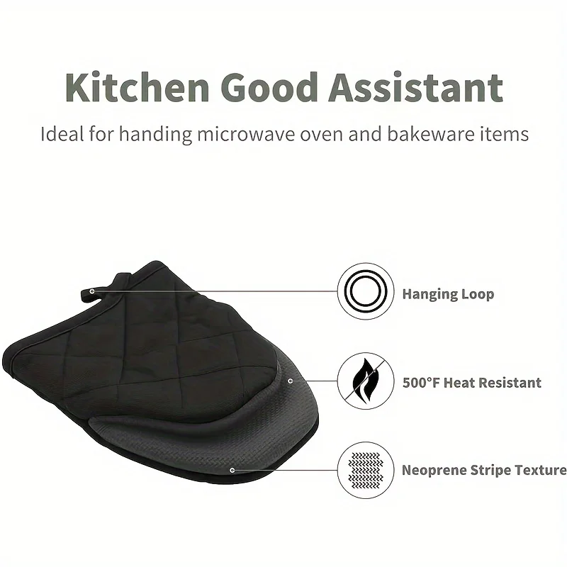 Silicone Oven Mitts Multilayer silicone kitchen oven mitts for cooking and baking-non-slip heat-resistant gloves food safe Kitchen Gloves Silicone Oven Gloves