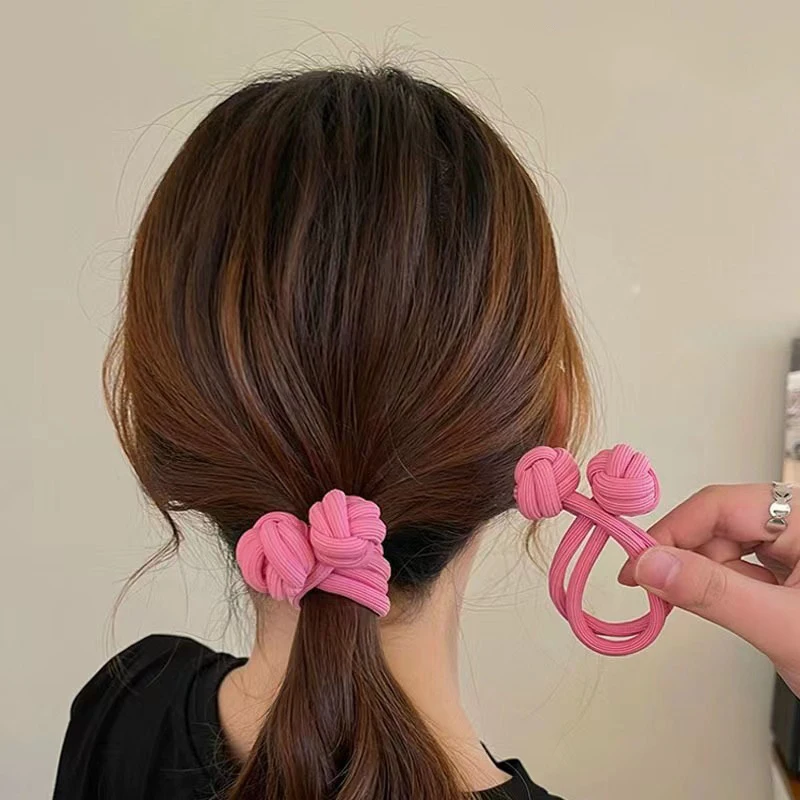 High Ponytail Rubber Bands Hair Band Elastic Head Rope For Women Korean Scrunchies Hair Tie Knotted Hair Ropes Hair Accessories
