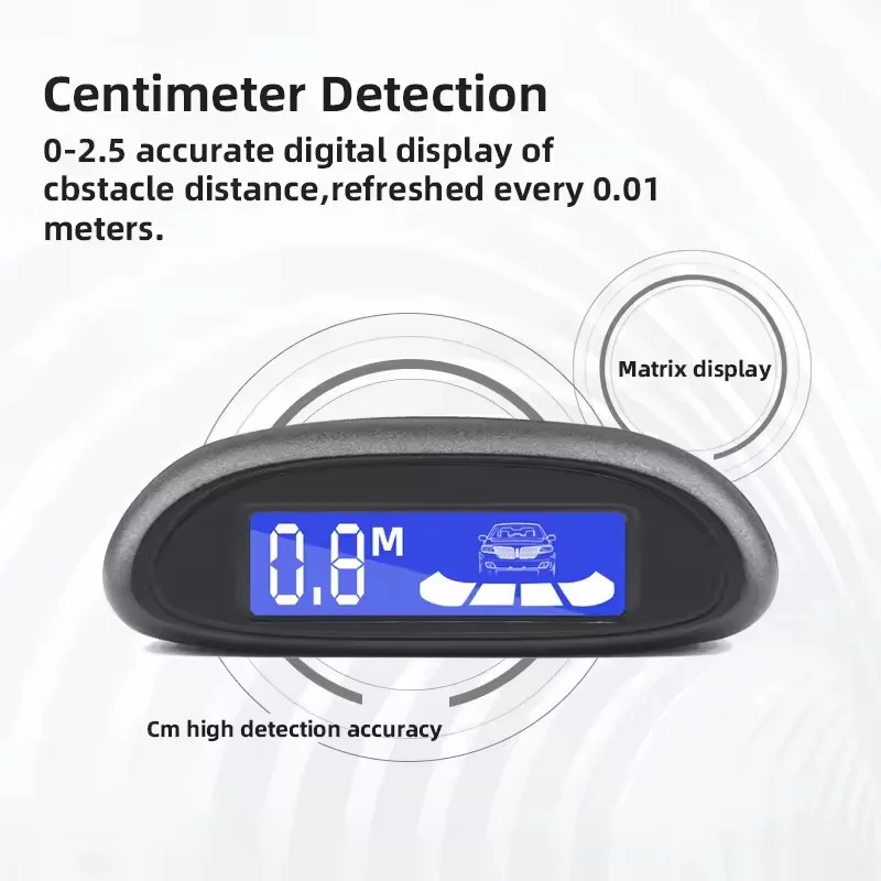 Car Parking Sensor System with LED Monitor and Radar Detector