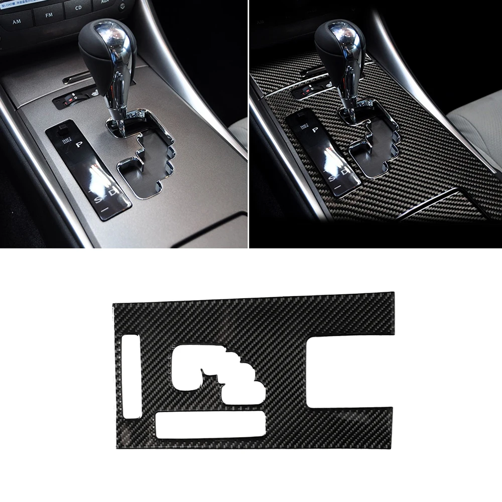 

Панель переключателя передач для салона автомобиля, декоративная наклейка, Обложка для Lexus IS IS250 300 350C 2006-2012, аксессуары, мягкое углеродное волокно