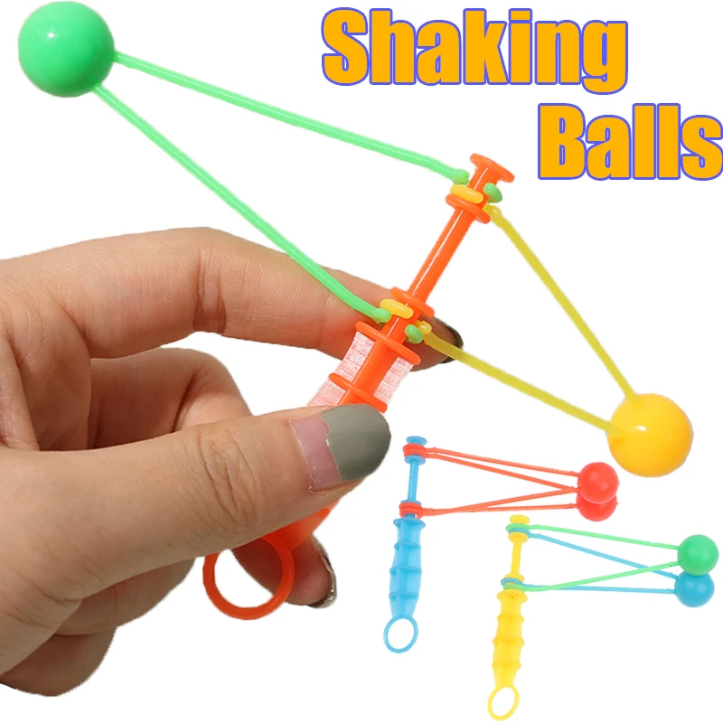 

1/10Pcs Hand Shaking Double Balls Kids Classic Plastic Touch Swing Hammer Toys Combination Toys Boys Stress Reliever Toys Gift