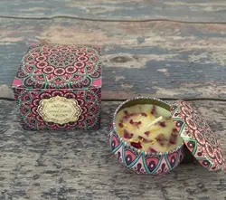 Soybean Wax Dried Flower Scented Candle - Perfect Gift for Weddings and Birthdays (Blue wind chime)