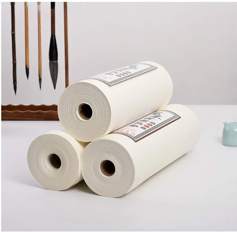 Halbreife Xuan-Papier rollende chinesische Malerei rohe Reis handschrift Material Pinsel Kalligraphie Freihand Malerei Produkte – Detail 13