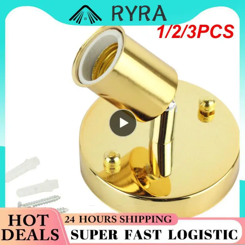 

1/2/3PCS Base 180 Degree Steering Ceiling Lights six colors New Flexible lamp base Iron E27 Light Socket Antique Metal Lamp