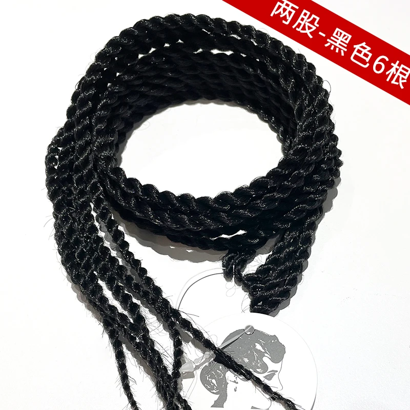 Two strands - black 6 strands