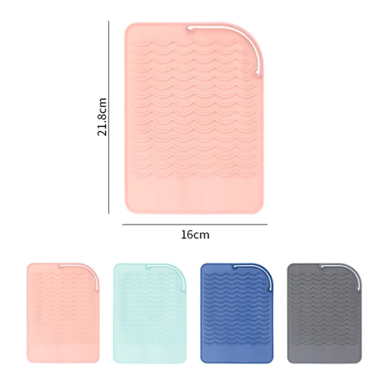 Silicone Heat Resistant Mat Pouch For Curling Iron Hair