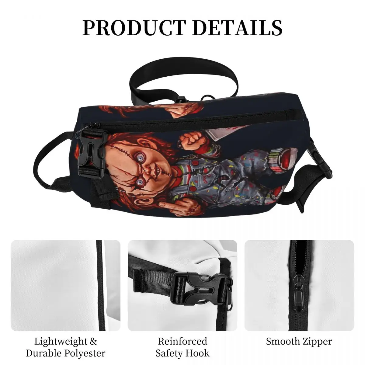 Chucky Shoulder Bags Chest Cross Chest Bag Diagonally Casual Messenger Bag Travel Handbag 5