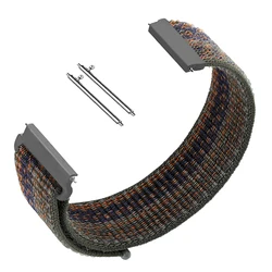 Premium Velcro Nylon Loop Strap - Soft and Adjustable Watchband Bracelet, 20 - 22mm - 22mm Watch Strap (A - Colorful)