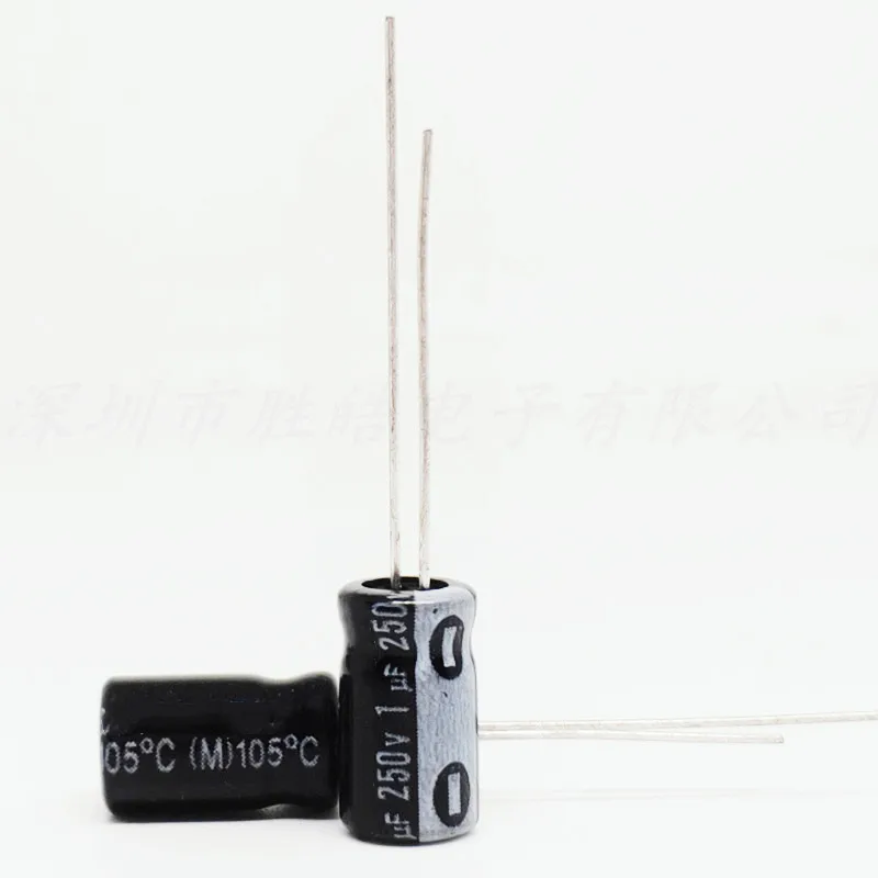 （20PCS）  250V1UF   Volume：6X12MM    Aluminum Electrolytic Capacitors   High Quality