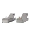 Outdoor Chaise Lounge Chair Set of 2 with Patio Pool Chairs Tanning Lounges for Outside, with Adjustable, Outdoor Patio Chaise 4